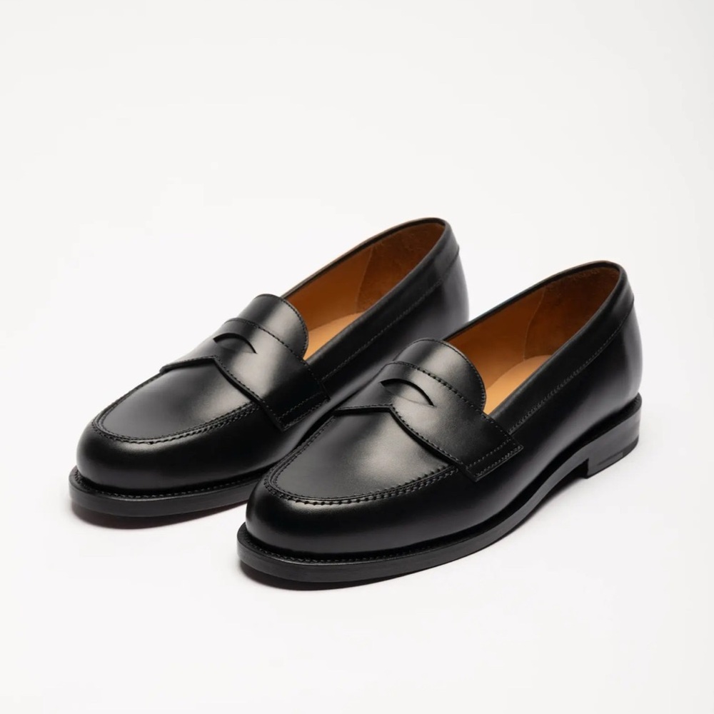 Morjas‎ Ivy Loafers in Black Leather NEW size 13 US 13.5